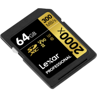Cartão de Memória SDXC Lexar Professional Gold 64GB 2000x UHS-II 300MB/s