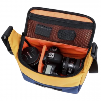 Bolsa de Ombro para Câmeras DSLR e Mirrorless Sony, Nikon e Canon (Azul e Vermelho) M