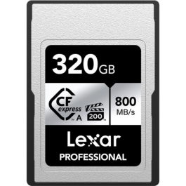 Cartão de Memória CFexpress Lexar Profissional Silver 320GB Type A 800MB/s