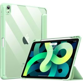 Capa Transparente iPad Air com Suporte para Pencil -Verde Claro