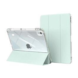 Capa Transparente iPad 10 com Suporte para Pencil - Verde Claro