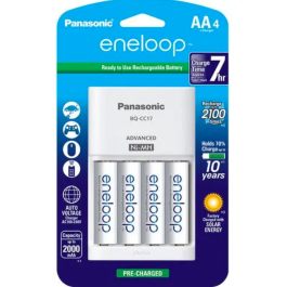 Carregador de Pilhas Panasonic Eneloop + 4 Pilhas AA