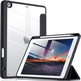 Capa Transparente iPad 7ª,8ª,9ª com Suporte para Pencil - Preto