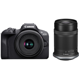 Câmera Canon EOS R100 Mirrorless com lente RF-S 18-45mm IS STM + RF-S 55-210mm f/5-7.1 IS STM