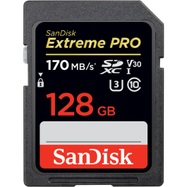 Cartão de Memória SDXC Sandisk Extreme PRO 128GB UHS-I 170MB/s 