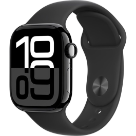 Apple Watch Series 10 42mm, GPS, Alumínio Jet Black, Pulseira Esportiva Black