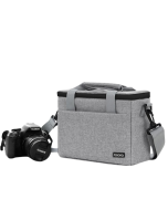 Bolsa de Ombro Impermeável para Câmera DSLR e Mirrorless Sony, Nikon e Canon (Cinza) GG