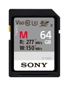 Cartão de Memória SDXC Sony SF-M 64GB UHS-II 277MB/S