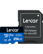 Cartão de Memória MicroSDXC Lexar Blue 256GB 633x UHS-I 100MB/s