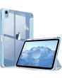 Capa Transparente iPad Air com Suporte para Pencil -Azul