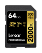 Cartão de Memória SDXC Lexar Professional Gold 64GB 2000x UHS-II 300MB/s