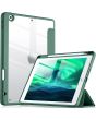 Capa Transparente iPad 7ª,8ª,9ª com Suporte para Pencil - Verde Escuro 