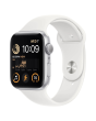 Apple Watch SE 2 44mm, GPS, Alumínio Silver, Pulseira Esportiva Silver