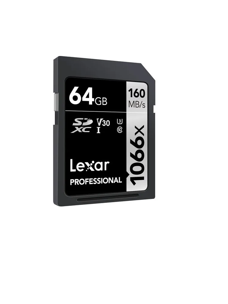 Cartão de Memória SDXC Lexar Profissional Silver 64GB 1066x UHS-I 160MB/s